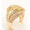 Кольцо Xuping Позолота 18K Резной Цветочный Узор и Инкрустация Цирконий фото №3 Кольцо Xuping Позолота 18K Резной Цветочный Узор и Инкрустация Цирконий фото №3