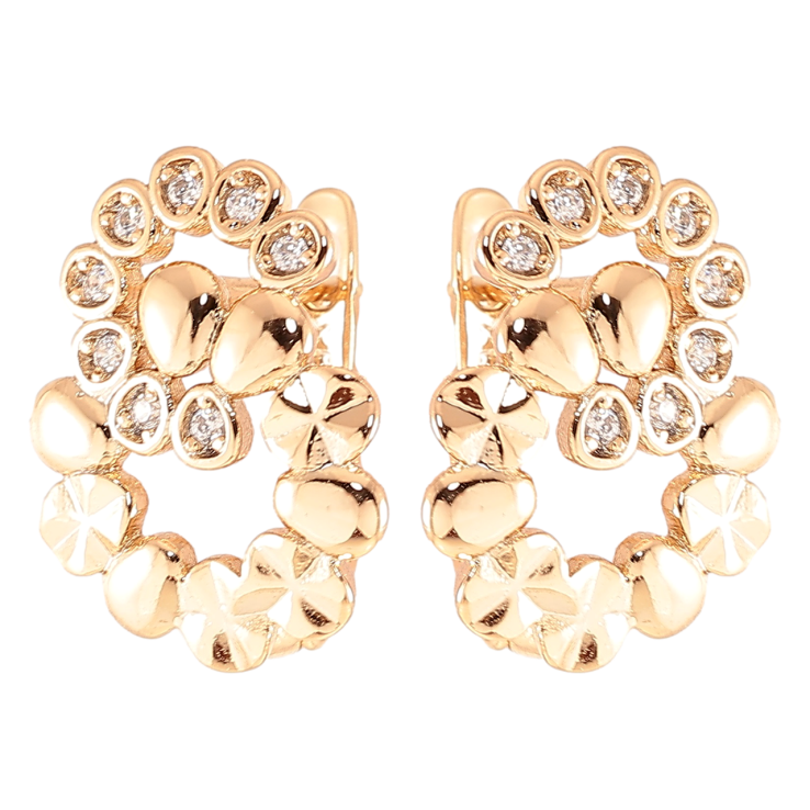 Серьги Xuping Позолота 18K английский замок Декоративный узор с цирконием фото №18