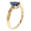 Кольцо Xuping Позолота 18K Синяя кристальная капля фото №2 Кольцо Xuping Позолота 18K Синяя кристальная капля фото №2