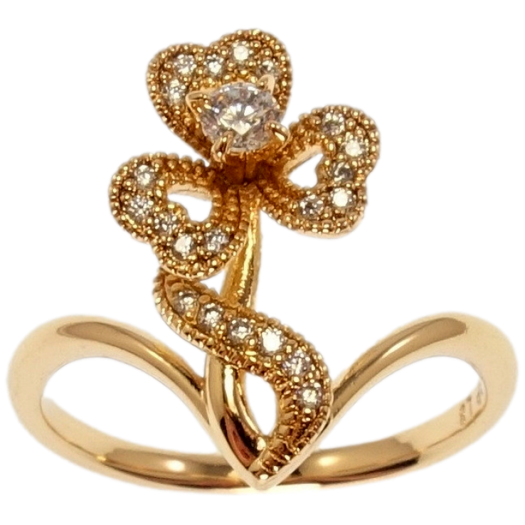 Кольцо Xuping Позолота 18K Магический трилистник фото №6 Кольцо Xuping Позолота 18K Магический трилистник фото №6