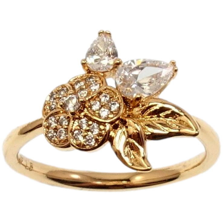 Кольцо Xuping Позолота 18K Цветок с цирконием фото №8 Кольцо Xuping Позолота 18K Цветок с цирконием фото №8
