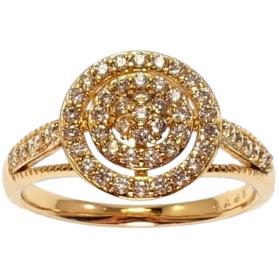 Кольцо Xuping Позолота 18K Круги с цирконием фото №1 Кольцо Xuping Позолота 18K Круги с цирконием фото №1