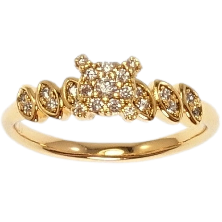 Кольцо Xuping Позолота 18K Узор с цирконием фото №3 Кольцо Xuping Позолота 18K Узор с цирконием фото №3