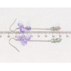 Серьги Xuping цвет Родий с кристаллами Swarovski французский замок Кристаллы Provence Lavender на цепочке фото №2