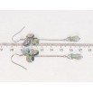 Серьги Xuping цвет Родий с кристаллами Swarovski французский замок Кристаллы Vitrail Light на цепочке фото №2