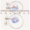 Серьги Xuping цвет Родий с кристаллами Swarovski пусеты Кольца с кристаллами Moonlight в виде сердца фото №2