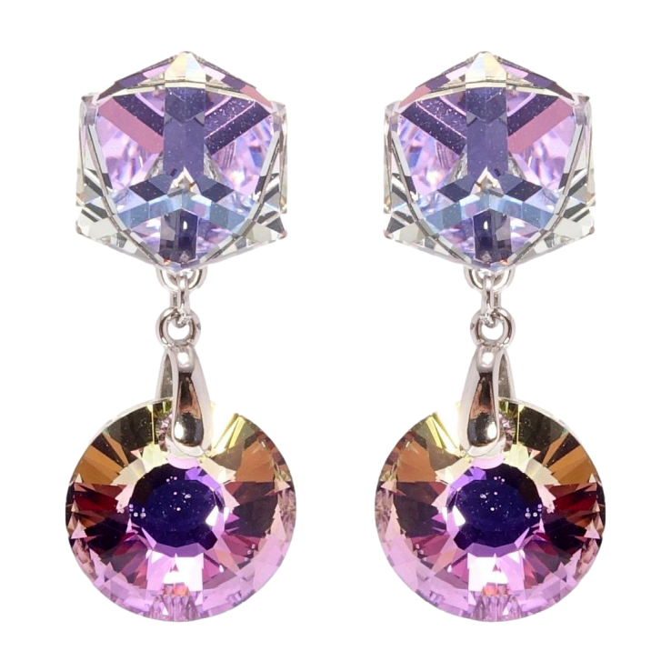 Сережки Xuping колір Родій з кристалами Swarovski пусети Геометрична конструкція з кристалами Paradise фото №4 Сережки Xuping колір Родій з кристалами Swarovski пусети Геометрична конструкція з кристалами Paradise фото №4