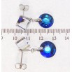 Сережки Xuping колір Родій з кристалами Swarovski пусети Кристальні підвіски фото №2 Сережки Xuping колір Родій з кристалами Swarovski пусети Кристальні підвіски фото №2