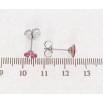 Серьги Xuping цвет Родий с кристаллами Swarovski пусеты Кристаллы Fuchsia ø 6мм фото №2 Серьги Xuping цвет Родий с кристаллами Swarovski пусеты Кристаллы Fuchsia ø 6мм фото №2