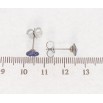 Сережки Xuping колір Родій з кристалами Swarovski пусети Кристали Heliotrope ø 6мм фото №2