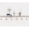 Сережки Xuping колір Родій з кристалами Swarovski пусети Кристали Metallic Blue фото №2 Сережки Xuping колір Родій з кристалами Swarovski пусети Кристали Metallic Blue фото №2