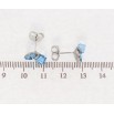 Сережки Xuping колір Родій з кристалами Swarovski пусети Кристали Aquamarine фото №2 Сережки Xuping колір Родій з кристалами Swarovski пусети Кристали Aquamarine фото №2