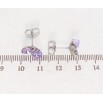 Сережки Xuping колір Родій з кристалами Swarovski пусети Кристали Tanzanite фото №2