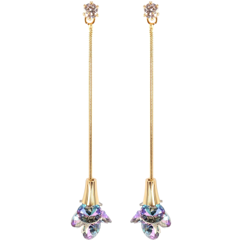 Сережки Xuping колір 18K з кристалами Swarovski пусети «Кришталеві підвіски Paradise Shine» фото №7 Сережки Xuping колір 18K з кристалами Swarovski пусети «Кришталеві підвіски Paradise Shine» фото №7