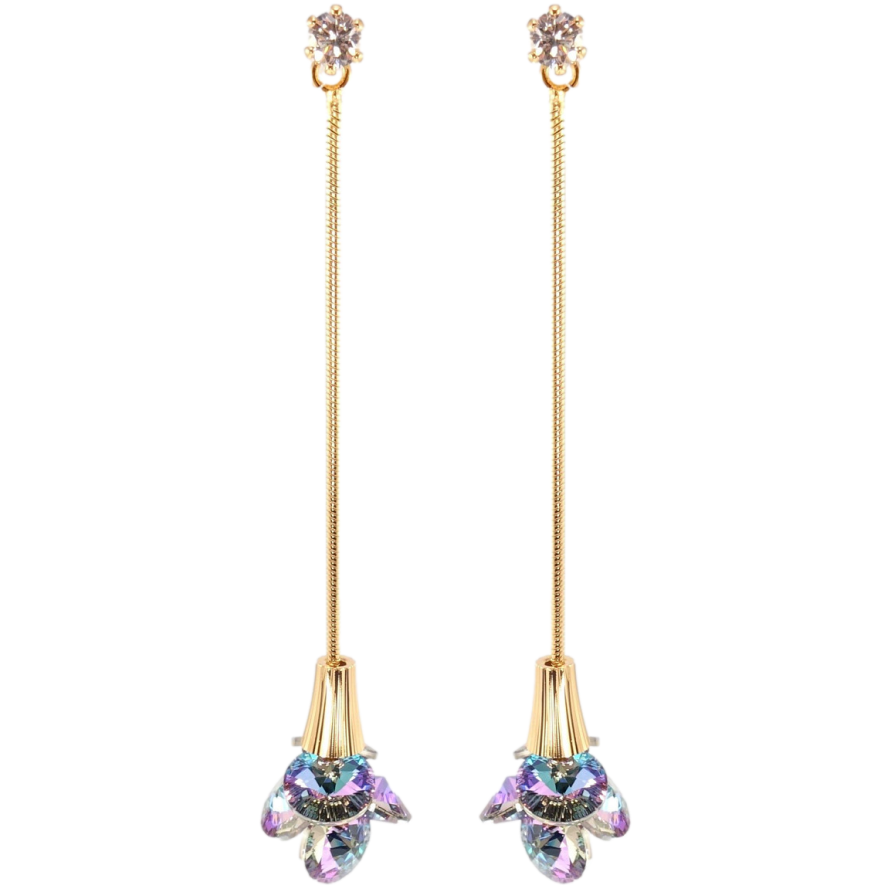 Сережки Xuping колір 18K з кристалами Swarovski пусети «Кришталеві підвіски Paradise Shine» фото №1 Сережки Xuping колір 18K з кристалами Swarovski пусети «Кришталеві підвіски Paradise Shine» фото №1