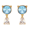 Серьги Xuping цвет 18K с кристаллами Swarovski пусеты "Котики с кристаллом Aqumarine" фото №2 Серьги Xuping цвет 18K с кристаллами Swarovski пусеты "Котики с кристаллом Aqumarine" фото №2