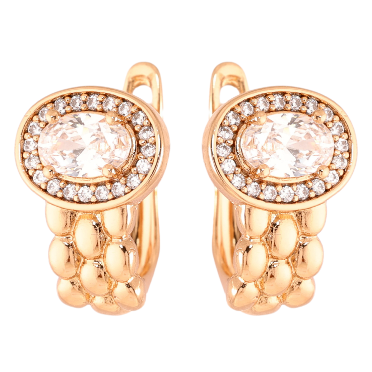 Серьги Xuping Позолота 18K английский замок Декоративный узор с цирконием фото №15