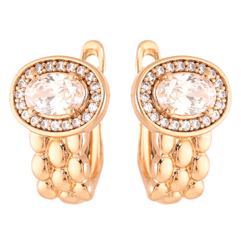 Серьги Xuping Позолота 18K английский замок Декоративный узор с цирконием фото №4 Серьги Xuping Позолота 18K английский замок Декоративный узор с цирконием фото №4