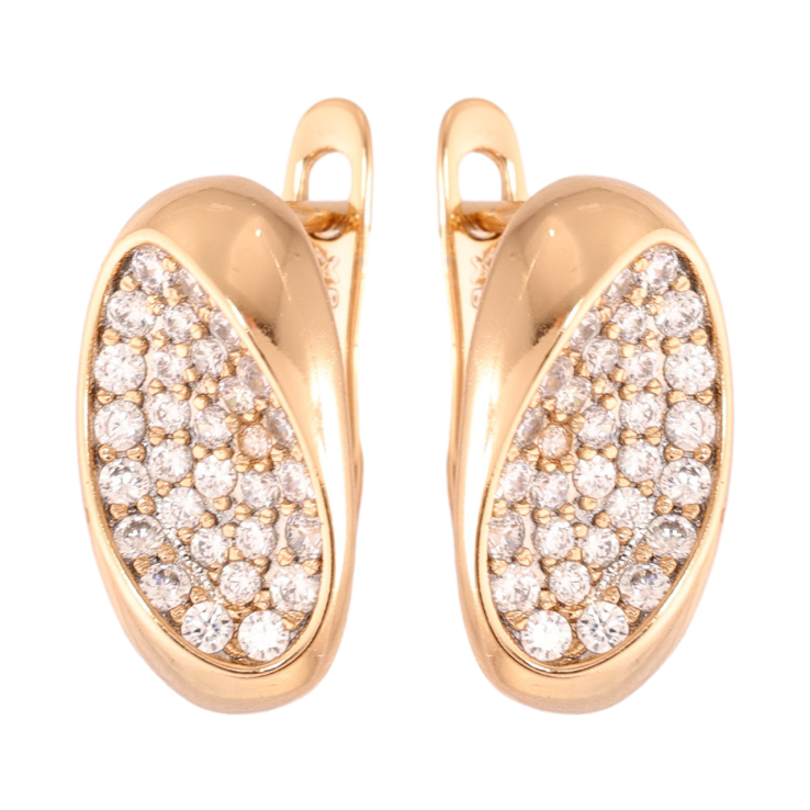 Серьги Xuping Позолота 18K английский замок Инкрустация цирконием фото №21