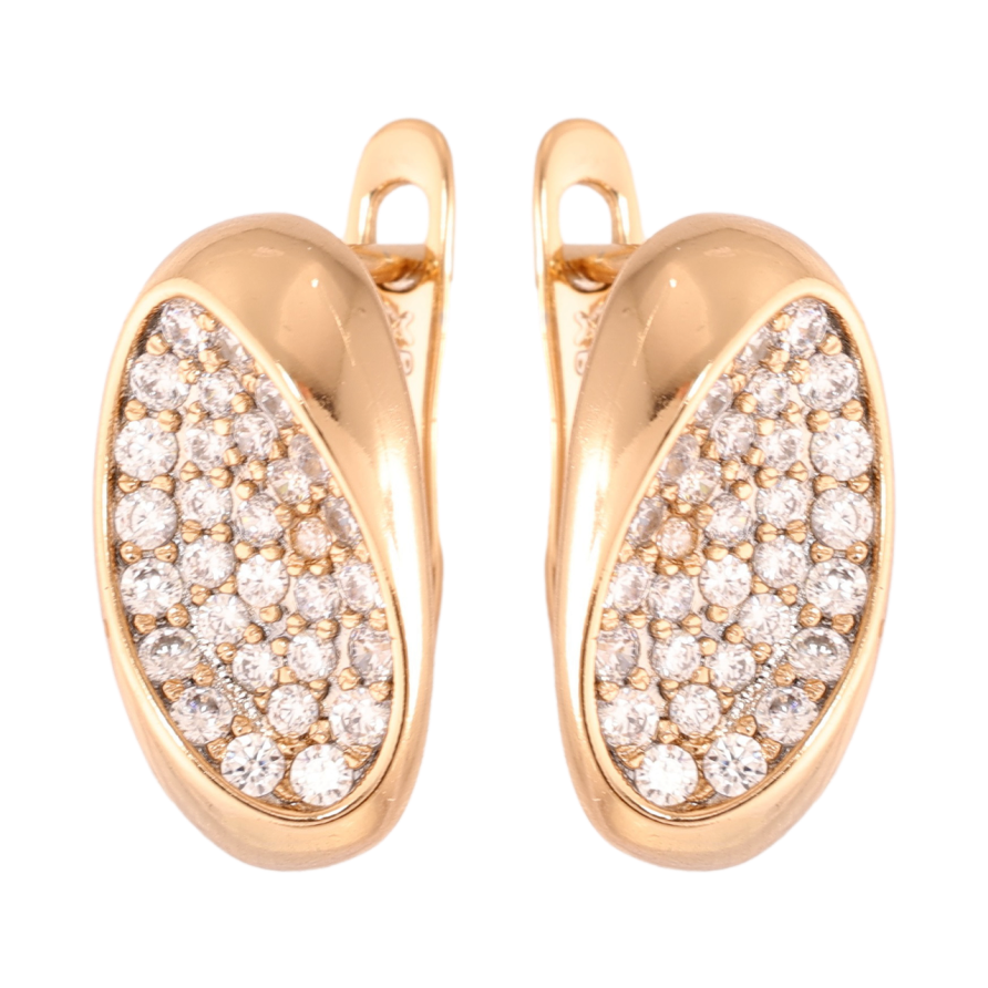 Серьги Xuping Позолота 18K английский замок Инкрустация цирконием фото №1 Серьги Xuping Позолота 18K английский замок Инкрустация цирконием фото №1