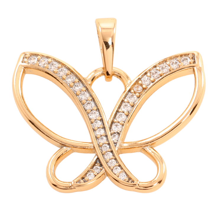 Кулон Xuping Позолота 18K Метелик з цирконієм для ланцюжка до 5мм фото №19 Кулон Xuping Позолота 18K Метелик з цирконієм для ланцюжка до 5мм фото №19