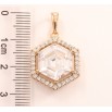 Кулон Xuping Позолота 18K Шестигранный кристалл в обрамлении циркония для цепочки до 6мм фото №2