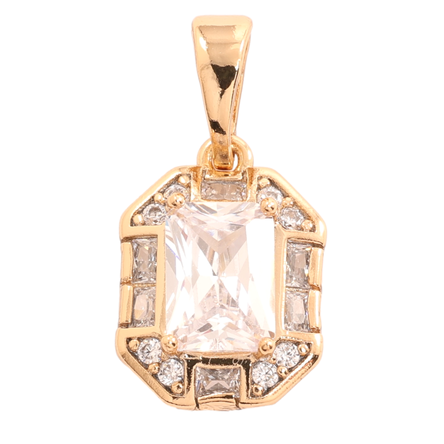 Кулон Xuping Позолота 18K Фианит в обрамлении циркония для цепочки до 5мм фото №1 Кулон Xuping Позолота 18K Фианит в обрамлении циркония для цепочки до 5мм фото №1