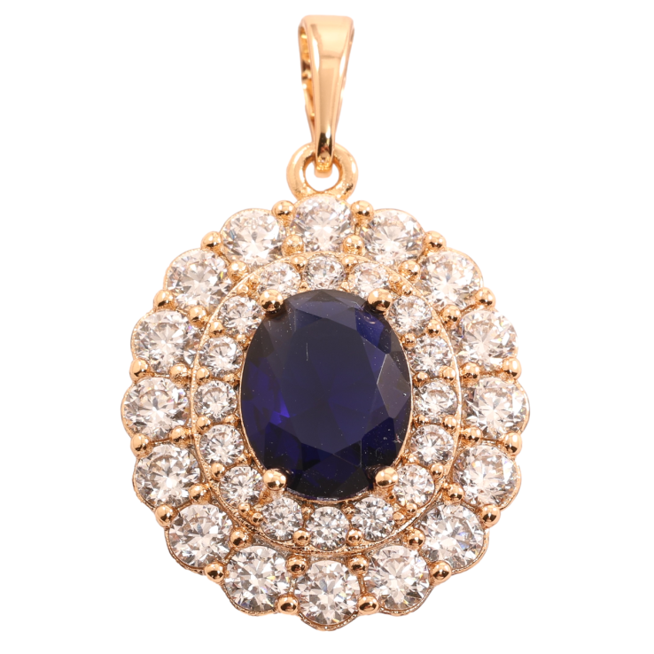 Кулон Xuping Позолота 18K «Інкрустація цирконієм з синім фіанітом» для ланцюжка до 6мм фото №14 Кулон Xuping Позолота 18K «Інкрустація цирконієм з синім фіанітом» для ланцюжка до 6мм фото №14
