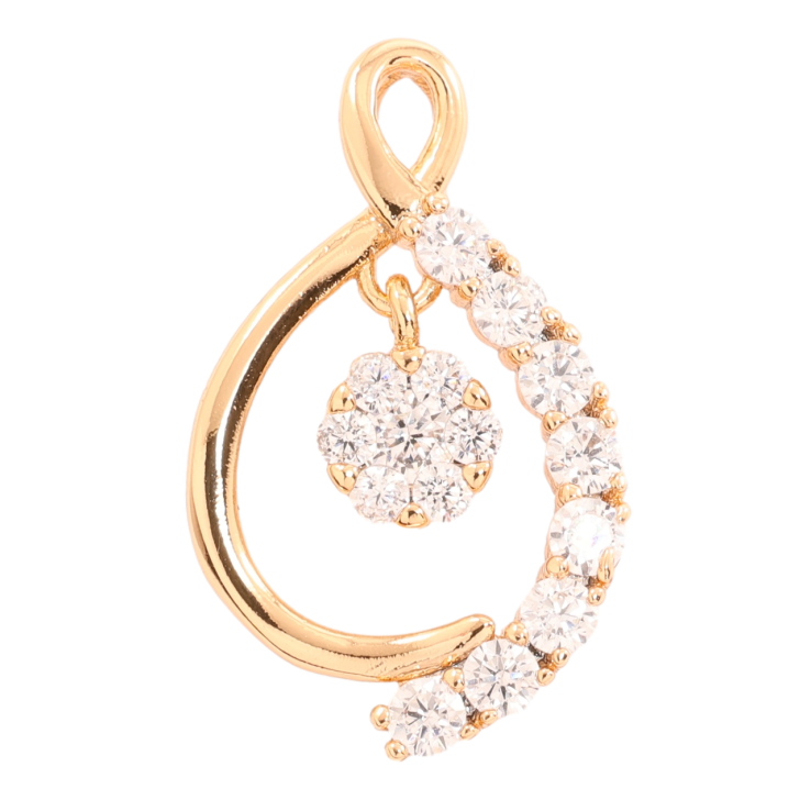 Кулон Xuping Позолота 18K «Декоративний візерунок з цирконієм» для ланцюжка до 2мм фото №9 Кулон Xuping Позолота 18K «Декоративний візерунок з цирконієм» для ланцюжка до 2мм фото №9