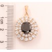 Кулон Xuping Позолота 18K Инкрустация цирконием с черным фианитом для цепочки до 6мм фото №2 Кулон Xuping Позолота 18K Инкрустация цирконием с черным фианитом для цепочки до 6мм фото №2