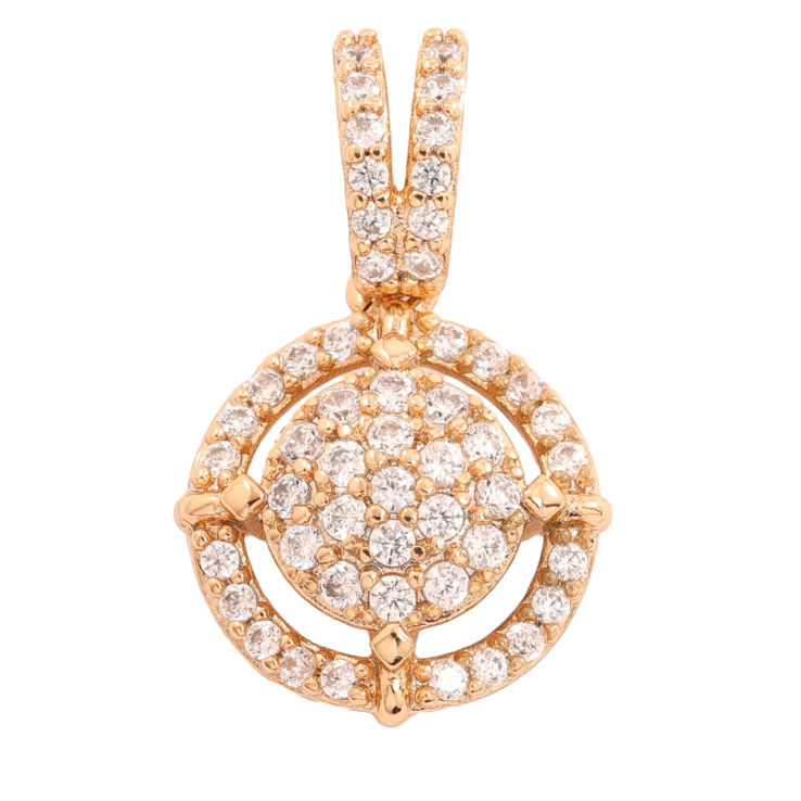 Кулон Xuping Позолота 18K «Інкрустація цирконієм» для ланцюжка до 5мм фото №5 Кулон Xuping Позолота 18K «Інкрустація цирконієм» для ланцюжка до 5мм фото №5