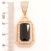 Кулон Xuping Позолота 18K «Інкрустація цирконієм з чорним фіанітом» для ланцюжка до 8мм фото №2