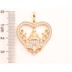 Кулон Xuping Позолота 18K «Казковий замок у сердечку з цирконієм» для ланцюжка до 6мм фото №2 Кулон Xuping Позолота 18K «Казковий замок у сердечку з цирконієм» для ланцюжка до 6мм фото №2