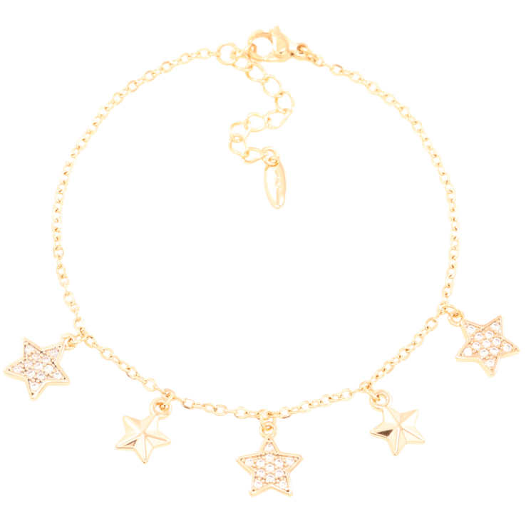 Браслет Xuping Позолота 18K Цепочка с подвесками длинна с доп.цепочкой 17.5-21см х 1.5мм фото №5