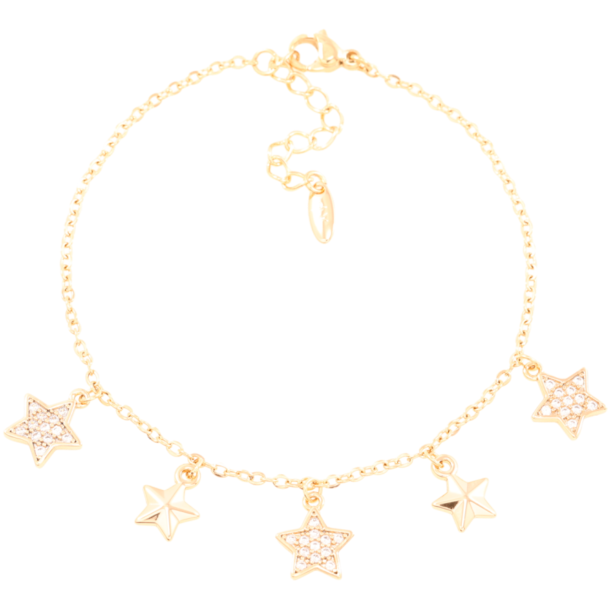 Браслет Xuping Позолота 18K Цепочка с подвесками длинна с доп.цепочкой 17.5-21см х 1.5мм фото №1 Браслет Xuping Позолота 18K Цепочка с подвесками длинна с доп.цепочкой 17.5-21см х 1.5мм фото №1