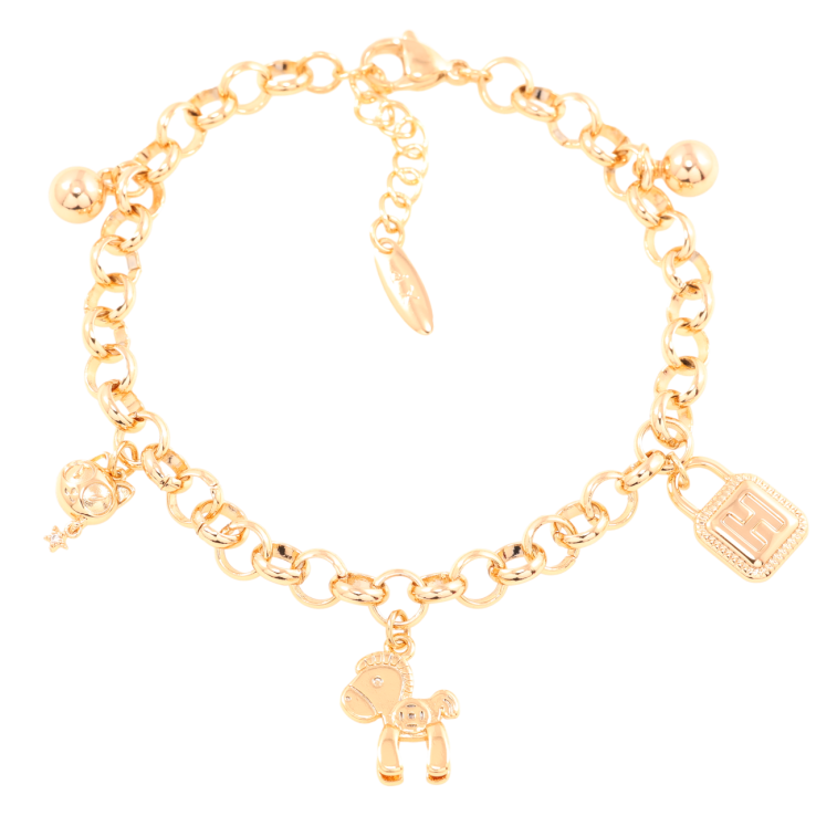 Браслет Xuping Позолота 18K Цепочка с подвесками длинна с доп.цепочкой 19.5-23см х 6мм фото №17 Браслет Xuping Позолота 18K Цепочка с подвесками длинна с доп.цепочкой 19.5-23см х 6мм фото №17