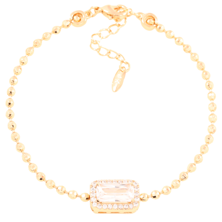Браслет Xuping Позолота 18K Цепочка с кристальной вставкой длинна с доп.цепочкой 17.5-20.5см х 2.5мм фото №9 Браслет Xuping Позолота 18K Цепочка с кристальной вставкой длинна с доп.цепочкой 17.5-20.5см х 2.5мм фото №9