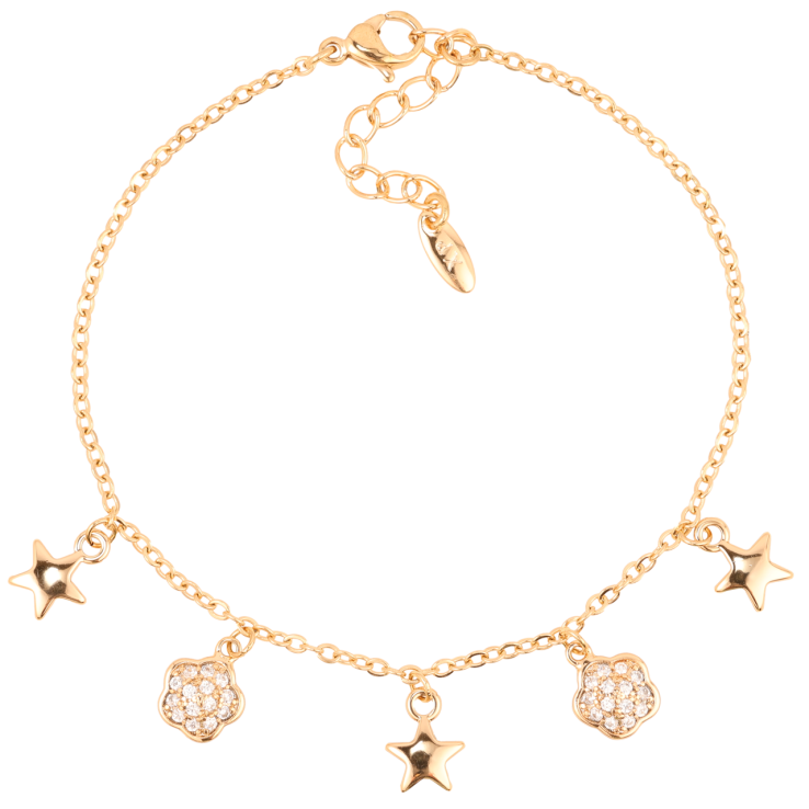 Браслет Xuping Позолота 18K Цепочка с подвесками длинна с доп.цепочкой 17.5-21см х 1.5мм фото №7 Браслет Xuping Позолота 18K Цепочка с подвесками длинна с доп.цепочкой 17.5-21см х 1.5мм фото №7