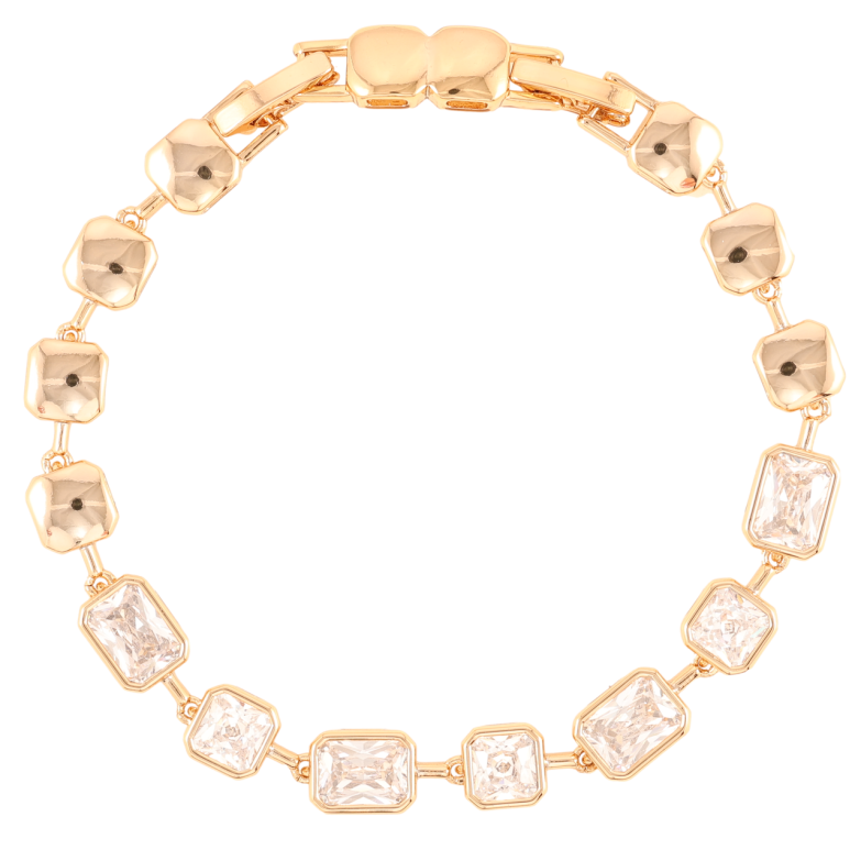 Браслет Xuping Позолота 18K «Доріжка фіанітів» довжина з доп.замком 16,18см х 6мм фото №2 Браслет Xuping Позолота 18K «Доріжка фіанітів» довжина з доп.замком 16,18см х 6мм фото №2