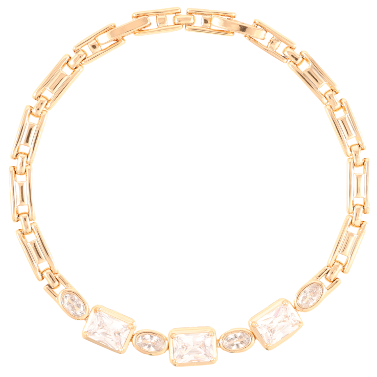 Браслет Xuping Позолота 18K Вставка с фианитами длинна с доп.замком 17.5,19.5см х 4мм фото №25
