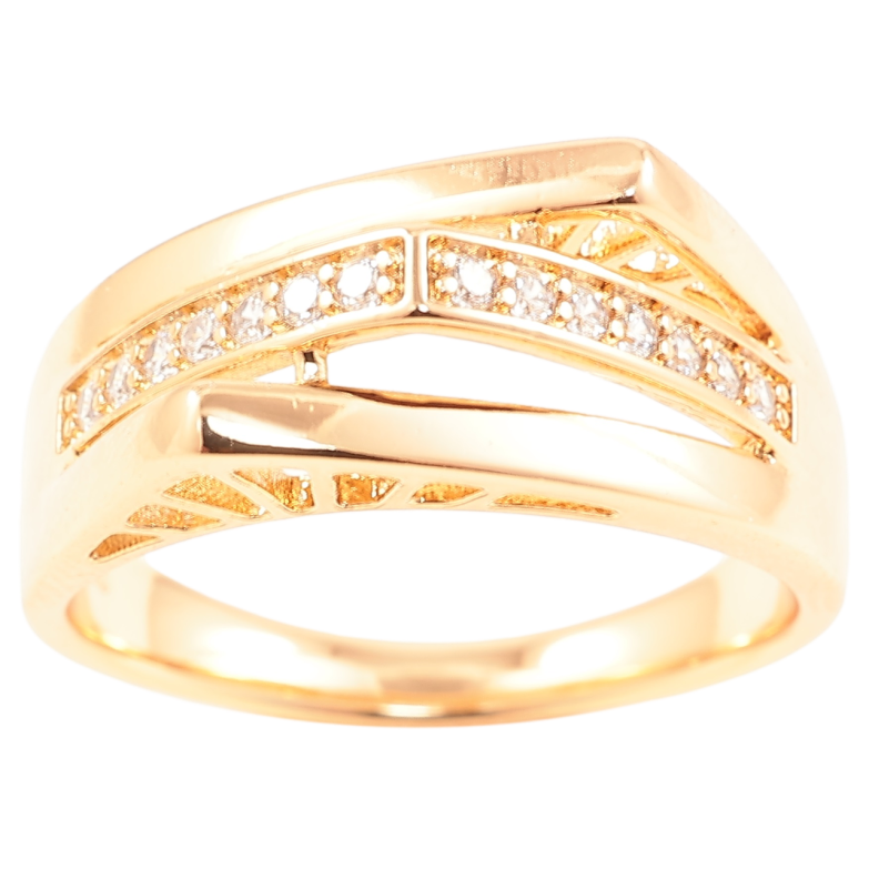 Каблучка Xuping Позолота 18K «Декоративний візерунок з цирконієм» фото №4 Каблучка Xuping Позолота 18K «Декоративний візерунок з цирконієм» фото №4