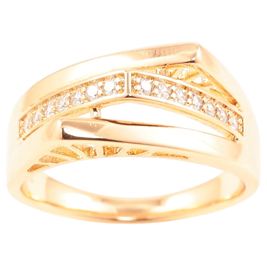 Кольцо Xuping Позолота 18K Декоративный узор с цирконием фото №1 Кольцо Xuping Позолота 18K Декоративный узор с цирконием фото №1
