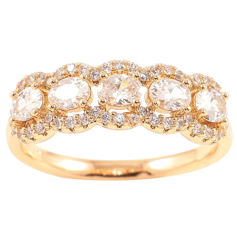 Каблучка Xuping Позолота 18K «Інкрустація цирконієм» фото №3 Каблучка Xuping Позолота 18K «Інкрустація цирконієм» фото №3