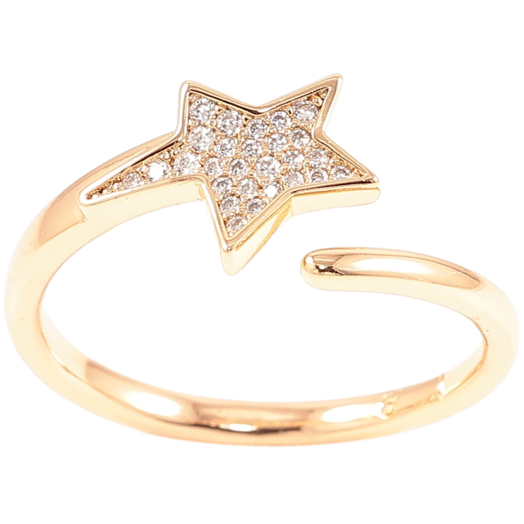 Каблучка Xuping Позолота 18K «Падаюча зірка» фото №2 Каблучка Xuping Позолота 18K «Падаюча зірка» фото №2