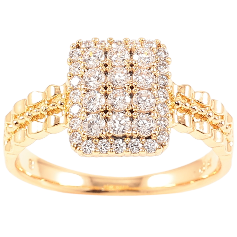 Каблучка Xuping Позолота 18K «Інкрустація цирконієм» фото №7 Каблучка Xuping Позолота 18K «Інкрустація цирконієм» фото №7