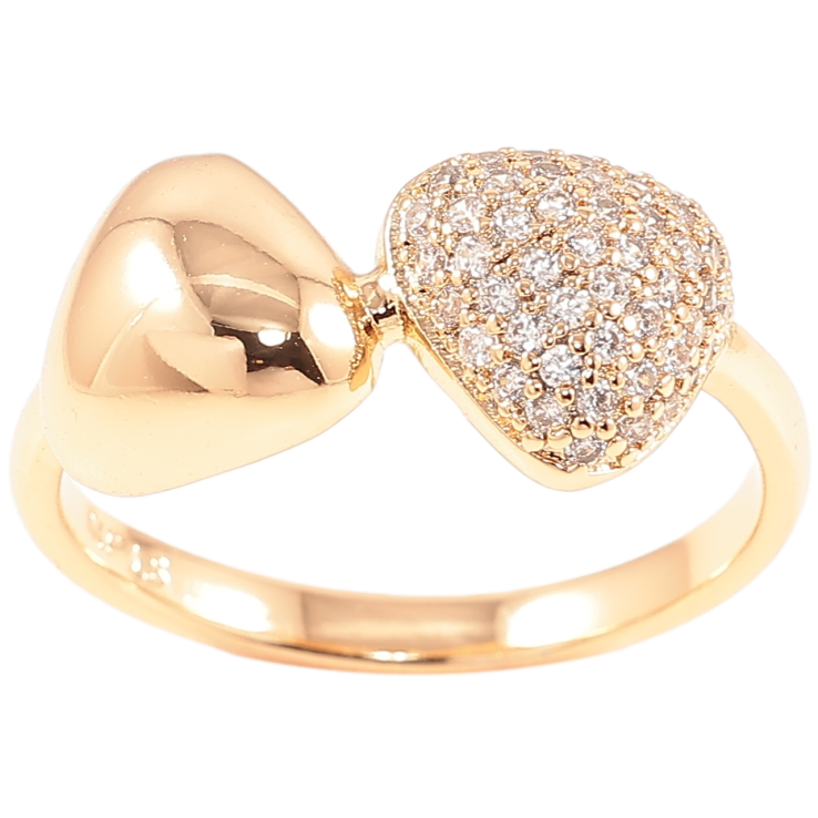 Каблучка Xuping Позолота 18K «Два трикутника з цирконієм» фото №8 Каблучка Xuping Позолота 18K «Два трикутника з цирконієм» фото №8