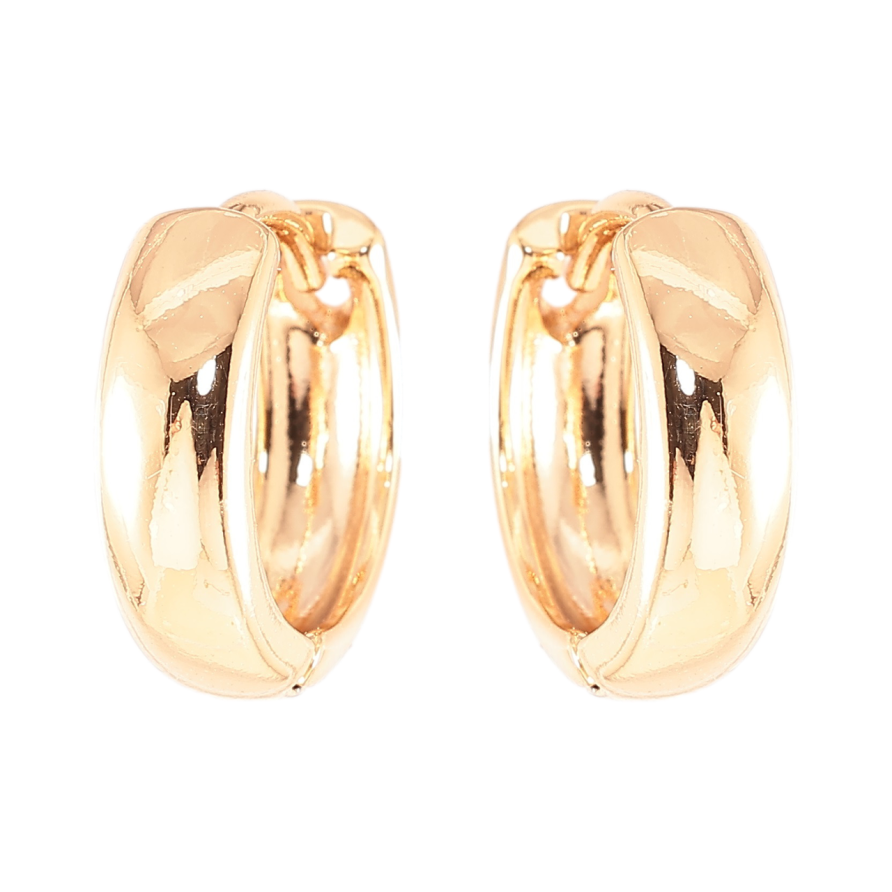 Серьги Xuping Позолота 18K колечки Классика, шир. 4мм ø 14мм фото №1 Серьги Xuping Позолота 18K колечки Классика, шир. 4мм ø 14мм фото №1