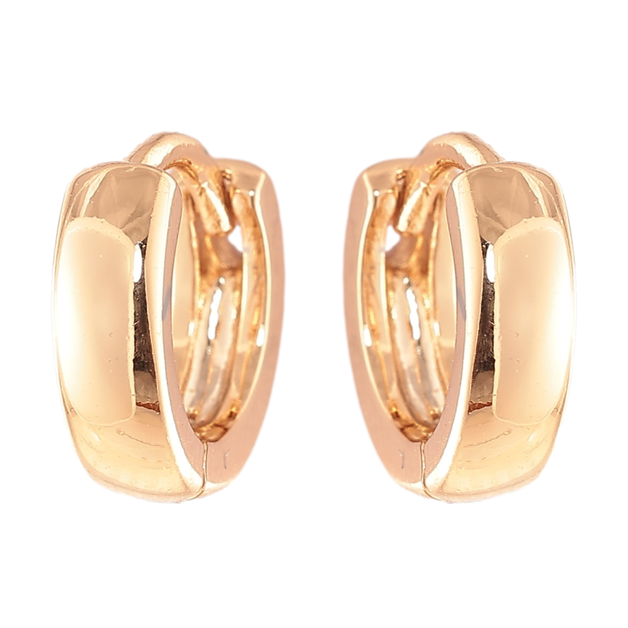 Серьги Xuping Позолота 18K колечки Классика, шир. 3.2мм ø 11мм фото №1 Серьги Xuping Позолота 18K колечки Классика, шир. 3.2мм ø 11мм фото №1
