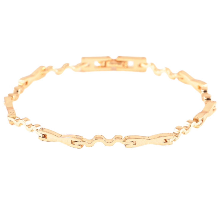Браслет Xuping Позолота 18K Фигурные звенья длинна 19.5см х 3мм фото №21