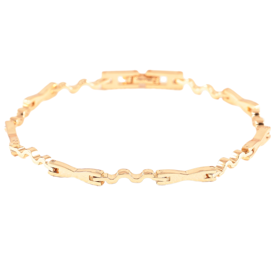 Браслет Xuping Позолота 18K Фигурные звенья длинна 19.5см х 3мм фото №1 Браслет Xuping Позолота 18K Фигурные звенья длинна 19.5см х 3мм фото №1